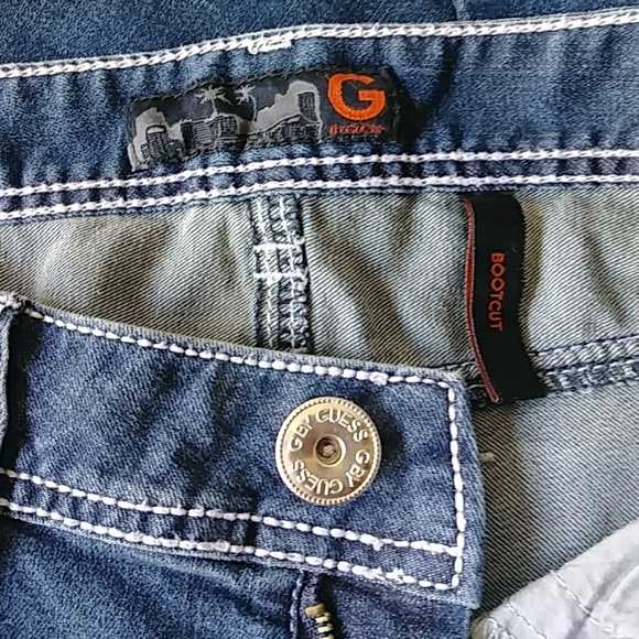 🍁 SALE 🧡 G by Guess Blue Med Wash Low Rise Jeans Sz 26 - Picture 6 of 7